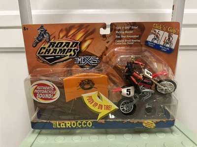 2000 Road Champs MXS Mike Larocco #5 Dirt Bike Toy Figure Honda Moto MX Rare New - Image 1 of 4