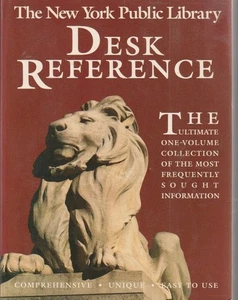 K457 New York Public Library Schreibtisch Referenz Softback Buch 1987 836 Seiten - Bild 1 von 2