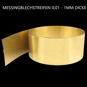 Messingblechstreifen Flexibles Reines Messingblech Messingfolie 0,01 - 1mm Dicke - Picture 1 of 32