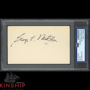 George Mikan signed 3x5 Index Card PSA DNA Slab Basketball HOF Auto C4933 - Picture 1 of 1