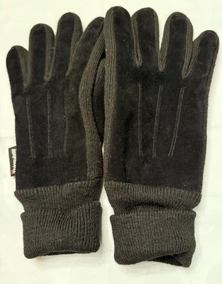 Guantes de gamuza negros 3M Thinsulate para hombre usados en excelente estado talla mediana. Foto 1 de 4