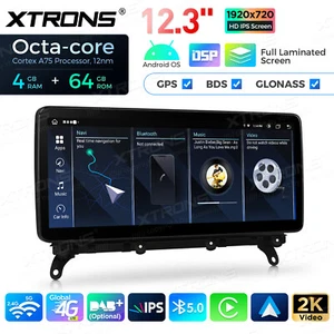 Octa-Core Android 14 CarPlay GPS Stereo 4G WiFi Navi For BMW X3 F25 X4 F26 12.3" - Picture 1 of 16