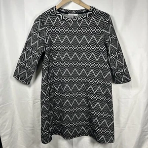 Zara Trafaluc Fall winter collection mini dress womens large black white chevron - Bild 1 von 7