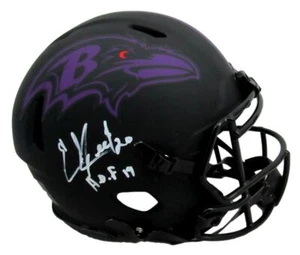 Auténtico casco de fútbol americano tamaño completo firmado por los Ravens Eclipse Ed Reed Beckett 163130 - Imagen 1 de 6