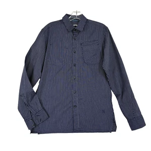 G-Star RAW Correct Nova CH Shirt Size M Navy Pinstripe Long Sleeve Woven Smart - Picture 1 of 24