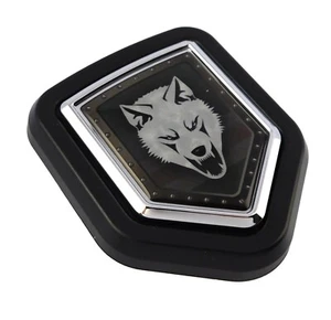 Chechnya Chechen wolf flag Car Truck Black Shield Grill Badge chrome emblem - Foto 1 di 12