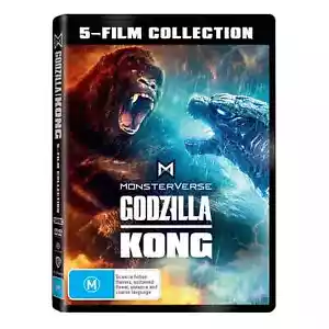 BRAND NEW MonsterVerse 5-Film Collection (DVD) R4 Movie Godzilla Kong - Picture 1 of 1