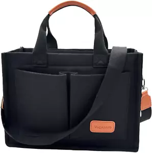 Large Canvas Tote Bag for Women Work Tote Bags with Pockets Laptop Crossbody Pur - Picture 1 of 7