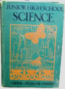 1937 Junior High School GREEN SCIENCE Book Corwin Corwin Revisado -U - Imagen 1 de 9