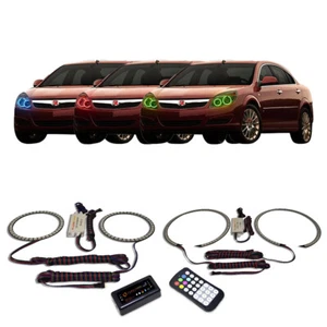 RGB Multi Color Bluetooth Headlight Halo kit for Saturn Aura 07-09 - Foto 1 di 6