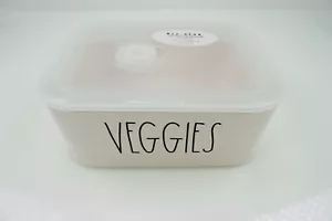 RAE DUNN VEGGIES Keramik Schüssel Behälter mit belüftetem Deckel Brandneu - Bild 1 von 5