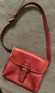 Prada Milano Buckle Flap Red Leather Mini Belt Bag Vintage