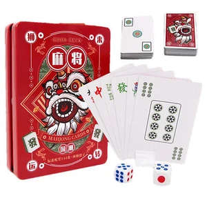 Mahjong Game Card Chinese Mah Jong Playing Cards Poker Design Mahjong with Box - Picture 1 of 12