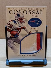 2016 Panini National Treasures CURTIS MARTIN Colossal Materials Prime Patch /25