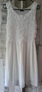 Kleid weiß Gr. 170 bpc Rosen Blumenmädchen Hochzeit festlich Sommerkleid - Bild 1 von 4
