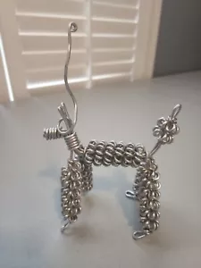 Twisted Wire Metal Art French Poodle Ornament Figurine - Picture 1 of 4