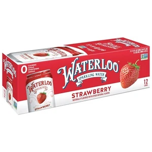 Waterloo Acqua Frizzante, Fragola Aromatizzata Naturale, Lattine da 12 Fl Oz (Confezione... - Foto 1 di 1