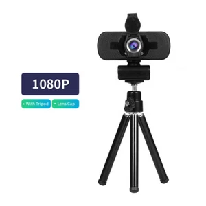 1080P Wide-Angle Webcam Video Conference USB & With Len I6Y0 - Picture 1 of 11