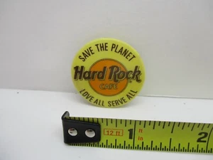 Hard Rock Cafe Save The Planet Love All Serve All Pinback Button Pin - Picture 1 of 2