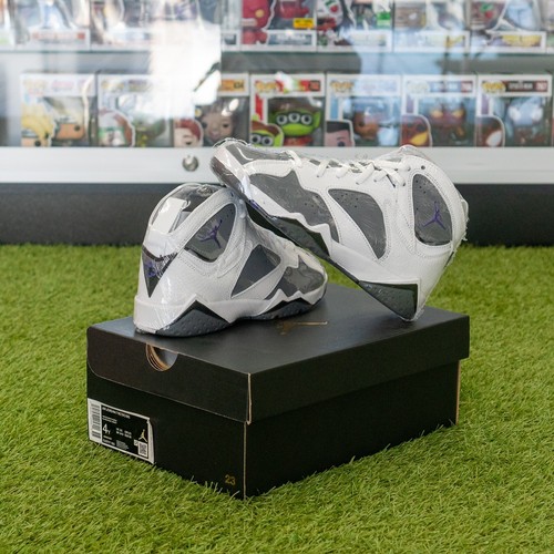 Nike Air Jordan 7 Retro Flint GS bianco grigio viola DJ2777100 taglia 4 anni o WMNS 5 5