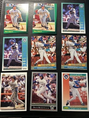 MILWAUKEE BREWERS Baseball Lot of 82 Paul Molitor/Bichette & More 1980s-2000s - Image 1 of 4