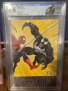 VENOM 25 CGC 9.4 MARK BAGLEY 1:100 GEMA OCULTA ENVOLVENTE VARIANTE ETIQUETA PERSONALIZADA! - Imagen 1 de 2