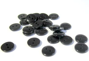50 Knöpfe  schwarz 9 mm Kunststoff Acryl - Bild 1 von 1