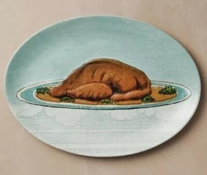 Target John Derian 10"x15" Oval Stoneware Platter Thanksgiving Cooked Turkey - Picture 1 of 4