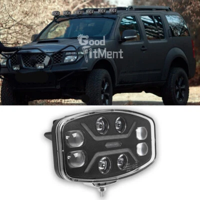10" LED Work Spot Light Bar Driving Lights White/Amber DRL For Nissan Pathfinder - Image 1 of 4