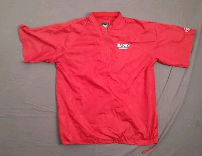 Louville Slugger Men Large Drury University Windbreaker Baseball Red Jacket - Image 1 of 4