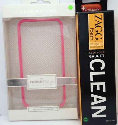 Case Mate Pink  Hula Bumper Case Apple iPhone 8 7 6 6S w'ZAGG Cleaner - Image 1 of 4