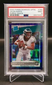 2020 Panini Optic - Jalen Hurts #164 Rated Rookie Purple Shock RC - PSA 9 - Picture 1 of 2