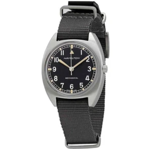Hamilton Khaki Aviation esfera negra automático reloj para hombres - H76419931 - Imagen 1 de 4