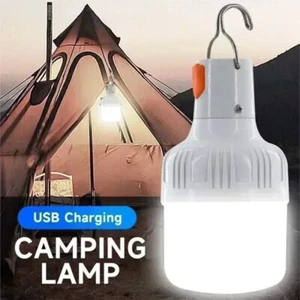 USB Wiederaufladbare LED Glühbirne Camping Zelt Licht Taschenlampe Haken Wandern Tragbar - Bild 1 von 6