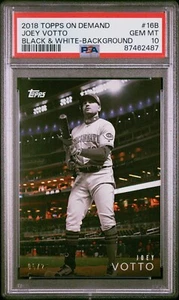 2018 Topps On Demand Black & White #16B Joey Votto Background #D 5/25 PSA 10 - Picture 1 of 2