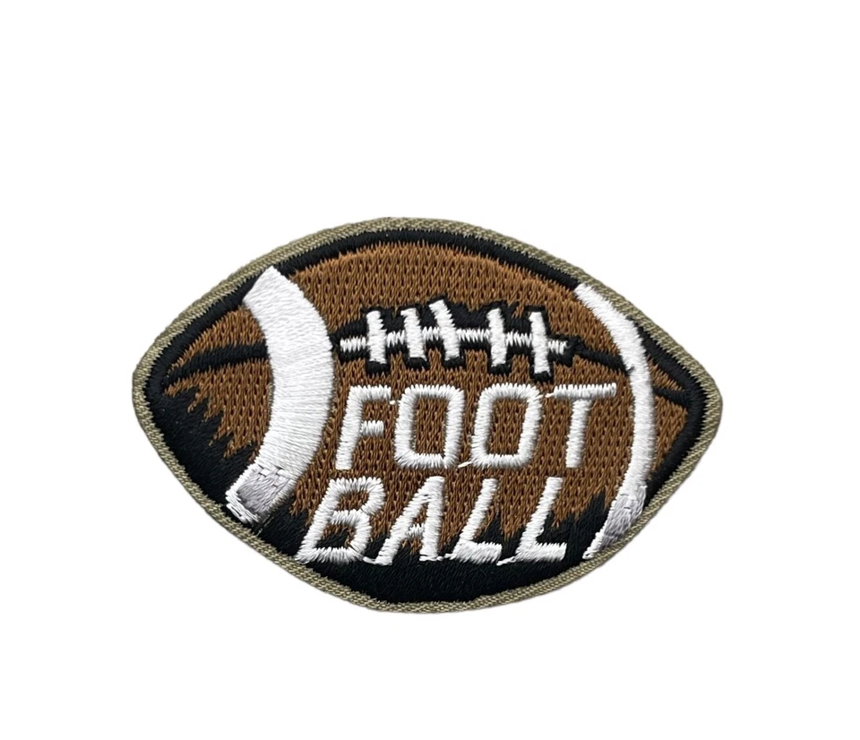 Foot Ball 2.5 inch Sports Colors Black Brown Patch AVA0592 F7D14L - Image 1 of 1