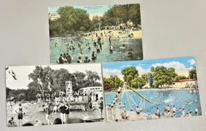 3 Postcards Municipal Beach Wichita Kansas Vintage - Picture 1 of 7