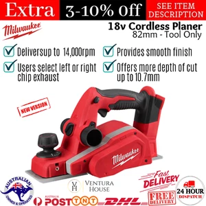 New MILWAUKEE 82MM CORDLESS PLANER TOOL 18V Li-ion 82mm (3-1/4") Tool Skin Only - Picture 1 of 12