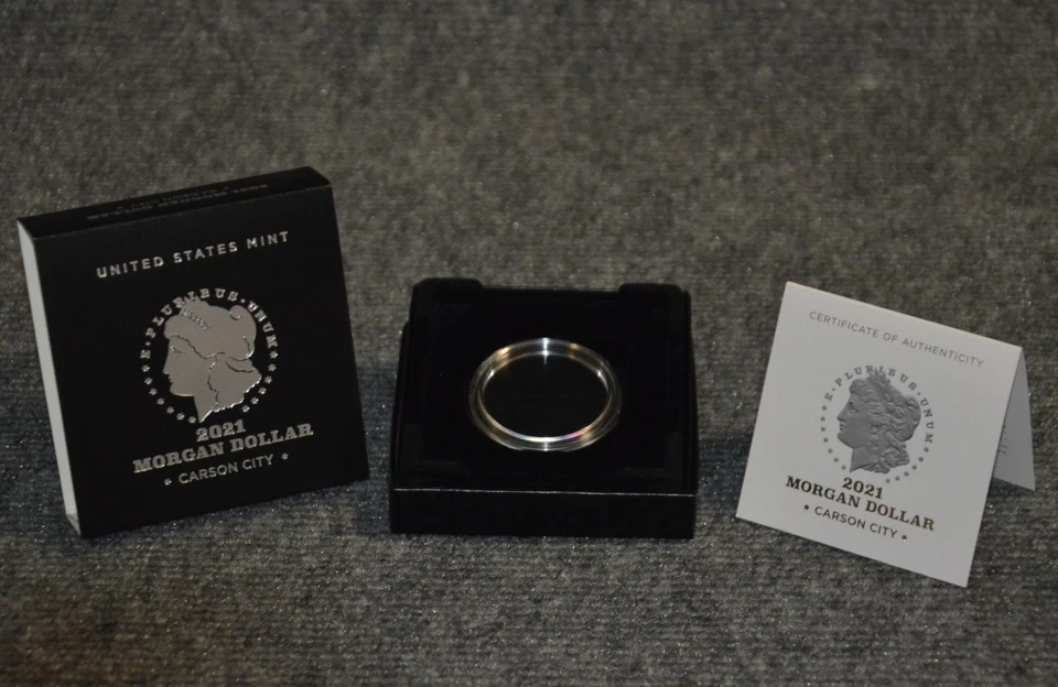 *Empty Box* For 2021-CC Carson City Privy UNC Morgan Dollar w/ Capsule & COA - Image 1 of 2