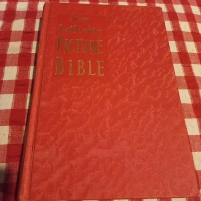 😇 New Catholic Picture Bible Vintage Hardcover Book Illus. 1960 Rev L. Lovasik - image 1 of 4