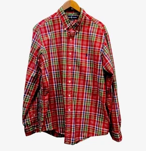 Ralph Lauren Dress Shirt Men’s Size XL Red Plaid Sleeve Custom Fit - Picture 1 of 5