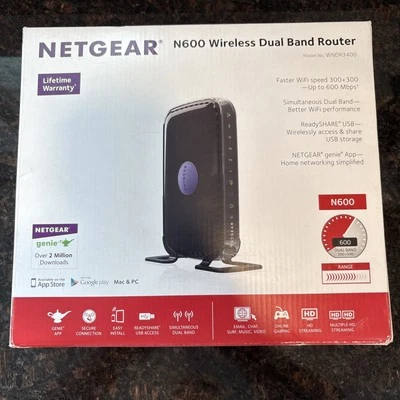 Router inalámbrico NETGEAR N600 300 Mbps 4 puertos 300 Mbps “sin cable Ethernet” abierto Foto 1 de 4