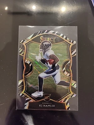 2020 Panini Select Concourse #67 KJ Hamler  Zebra Prizm Die-Cut  Broncos 10cards - Image 1 of 4