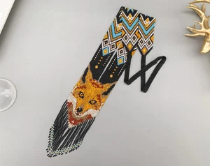 Handarbeit Halskette Rocailles Boho American Style Nativ Perlen Multi Strang - Bild 1 von 2