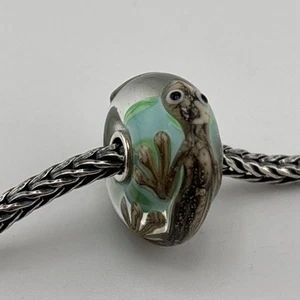 Trollbeads Rare Jumbo Lizard Gecko Green & Blue Base Bead #660 - Bild 1 von 6