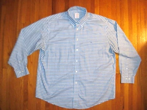 Brooks Brothers Madison blau/weiß kariertes klassisches Oxford Hemd XL neu - Bild 1 von 7