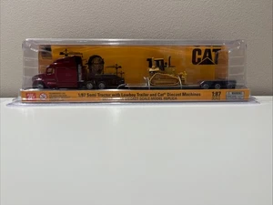 1:87 DIECAST MASTERS *CATERPILLAR CAT* Peterbilt 579 Semi w/Lowboy & D5M C36 - Picture 1 of 3