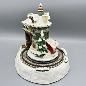 Hawthorne Village North Pole Station Kinkade Lights Box & COA Train Not Running - Picture 1 of 20