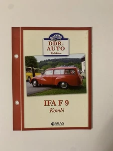 Atlas IFA F 9 Datenblatt Prospekt Literatur Auto Broschüre DDR - Bild 1 von 4