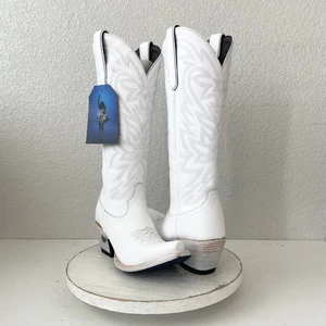 Botas de Vaquero Lane MEGAN MORONEY Smokeshow Mujer 7.5 Blanco Vaquera Occidental Alto - Imagen 1 de 14